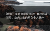 【独家】鉴黄师深度揭秘：真相风波背后，业内人士的角色令人意外