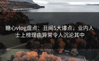 糖心vlog盘点：丑闻5大爆点，业内人士上榜理由异常令人沉沦其中