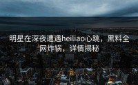 明星在深夜遭遇heiliao心跳，黑料全网炸锅，详情揭秘