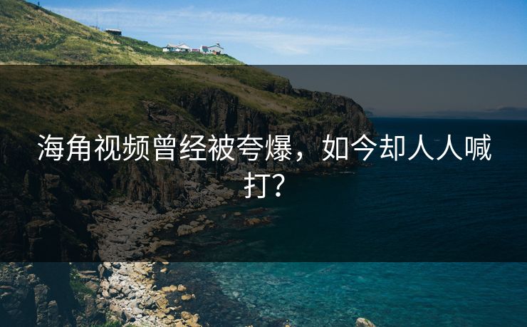 海角视频曾经被夸爆，如今却人人喊打？